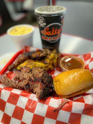 1/2 lb . Brisket 1/2 Chicken   Mac & Cheese