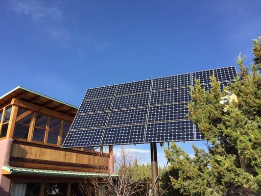 Solar array -- generates enough to feed back into the electrical company