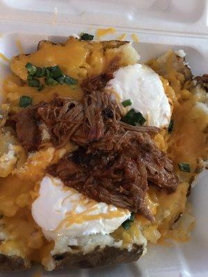 Pulled pork baked potato