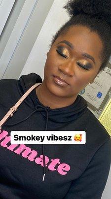 Smokey with a pop of gold