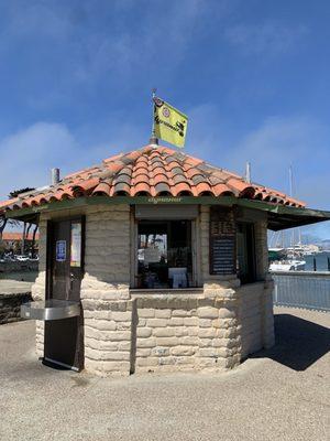 The kiosk at the marina