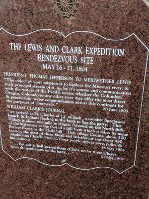 right next to the rendezvous point of the Lewis and Clark expedition where they started out for their journey to Columbia and back