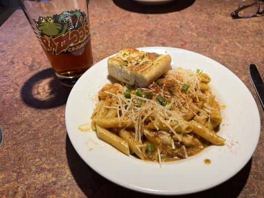 Dos XX Lager and Jambalaya Pasta Jambalaya Pasta. Delicious