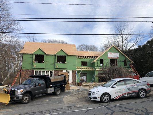 Home Extension - entire 2nd floor and garage addition