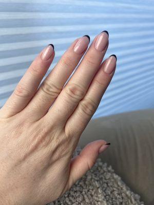 French tip with rubber base!