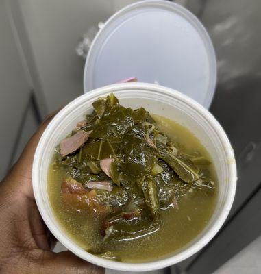 Collard Greens with Smoked Turkey Meat