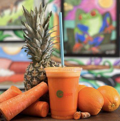 Orange, Carrots, Ginger and Pinapple!