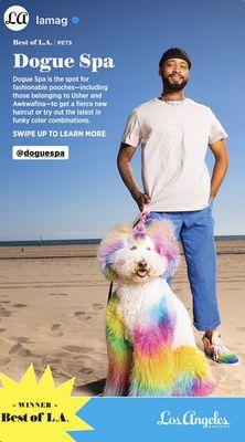 Best Groomer of LA 2021, Los Angeles Magazine - August 2021 Issue