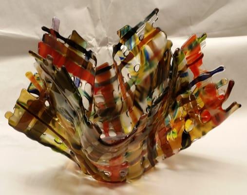 Vase created with Fremont scrap glass - Stunning