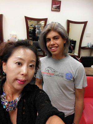 My client like his hair color.. By geena kim