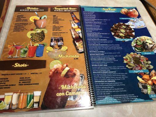 Inside of menu