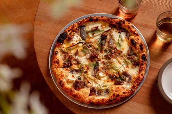 Fennel & sausage pizza, only available at dinner