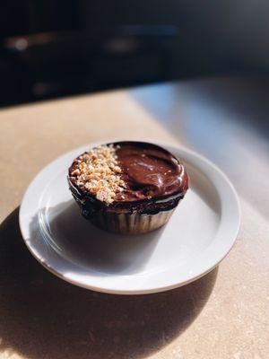 Chocolate Almond Cake (GF) - A Chocolate Almond Cake, made from almond flour and packed with pecans and Mi Amere 58% dark chocolate.