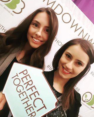 Our girls Makayla and Shandra having fun at the Portland Bridal Show!