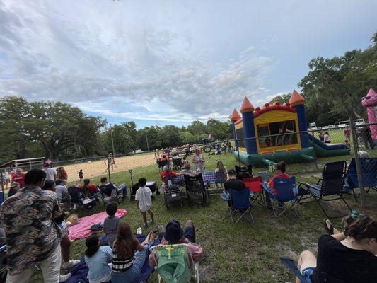 Bounce house for Independence Day festival