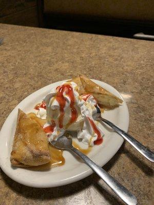 Cheesecake Chimi for dessert was so good!!!