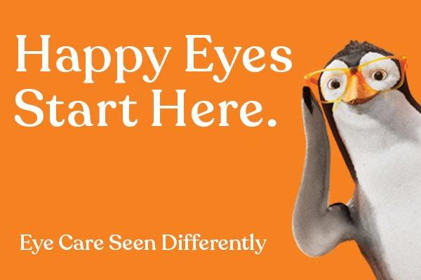 Stan the Penguin says, "Happy Eyes Start Here!" Stanton Optical: Eye Care Seen Differently