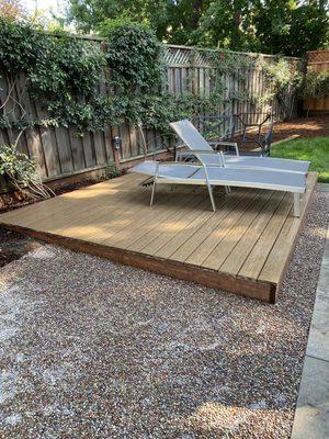 Decking and gravel