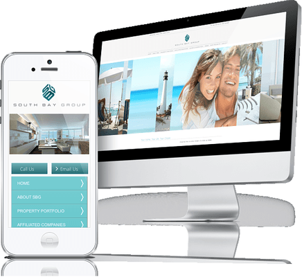 Desktop and Mobile Website designed for South Bay Group. Miami, FL