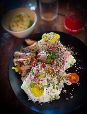 Wedge salad with grilled chicken