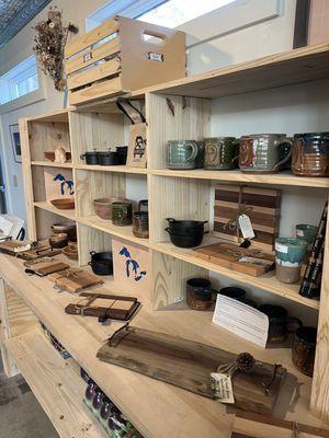 Pottery and wood