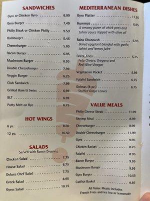 Menu p. 1