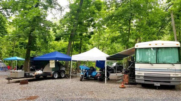 My favorite site, in my favorite campground.  Another bike week past and already looking towards coming back.