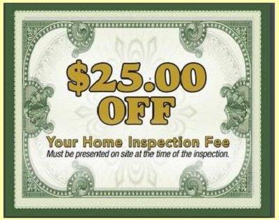 Show this coupon to your HouseInspect inspector and you'll receive a $25 discount instantly.