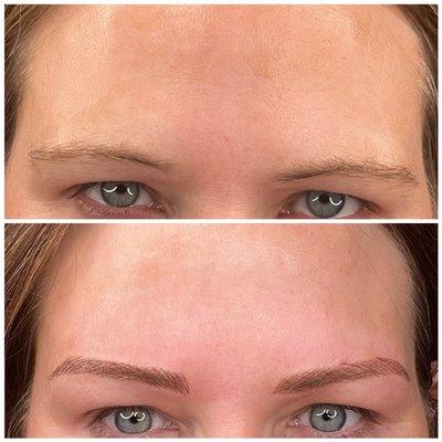 Before and After Microblading from Maria at Palace of Esthetics