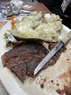 Steak and baked potato