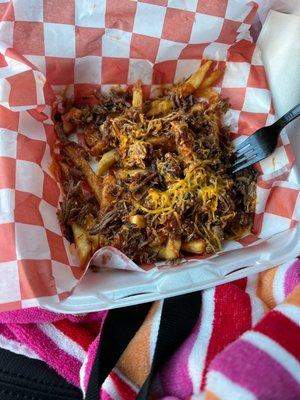 Loaded fries with brisket