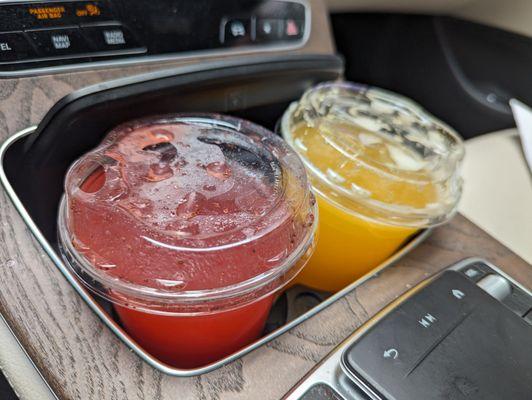 Strawberry and peach agua fresca since I couldn't decide.