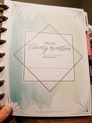 The inside of one of the cute planners