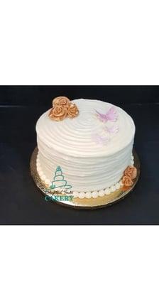 Rustic birthday buttercream cake