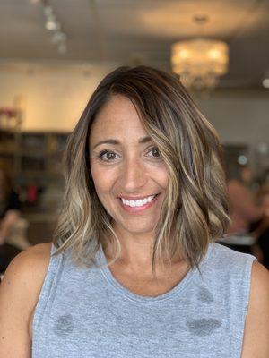 Balayage and haircut