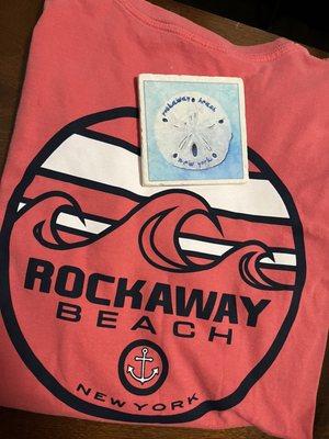 rockaway beach t-shirt & coaster