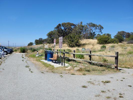 Parking lot where the trail starts