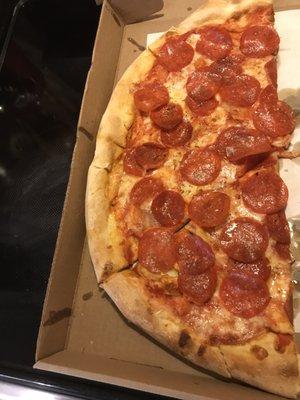 Pepperoni overload pizza.