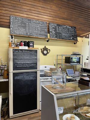 SunnySide Coffee - menu and ordering counter