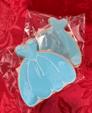 Blue Dress Event Cookies