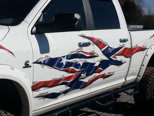 Rebel flag partial wrap