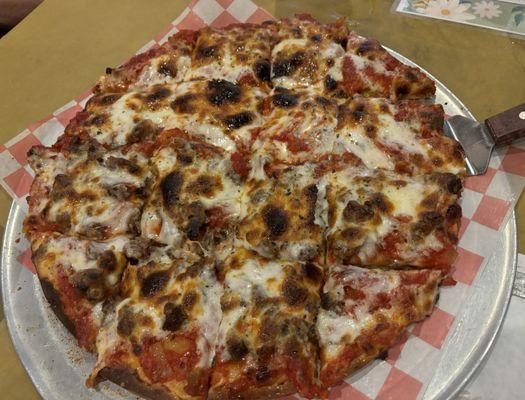 Large pizza cheese and sausage