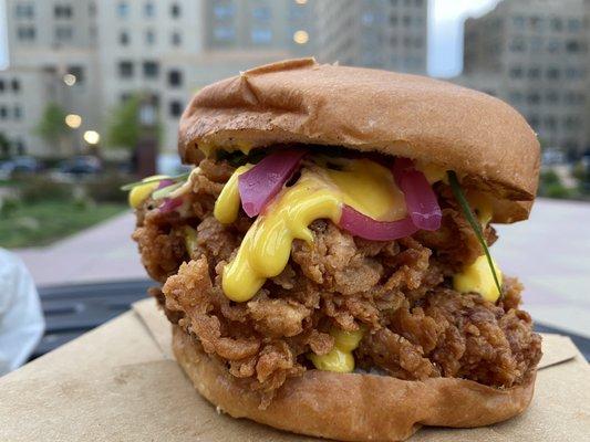 Peruvian Fried Chicken Sandwich