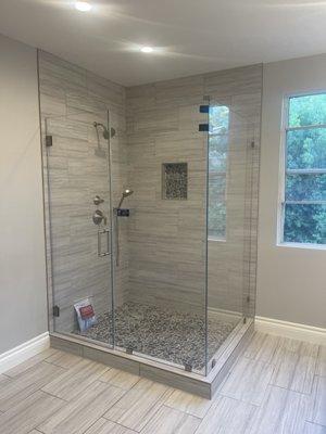 Custom shower , custom 1/2" glass