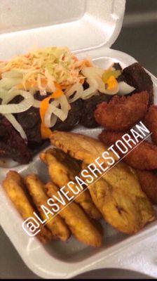 Fried beef FRiTAY - fried plantains & fried Yuca