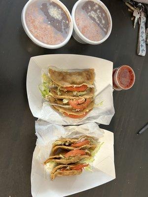 Special - 6 beef tacos & half/half plus two pops