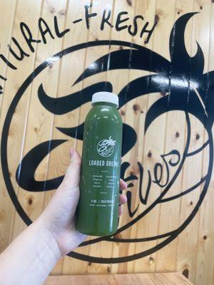 Fresh Cold Pressed Juices. LOADED GREENS for the win!