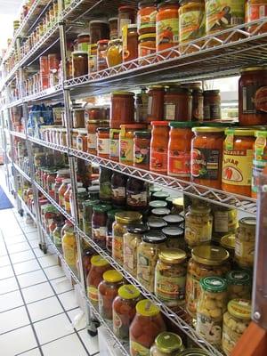 Deli canned goods.