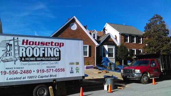 Total roof replacement, roof repairs, installation of attic fans, roof vents, vinyl siding, replacement windows, gutters and so much more!