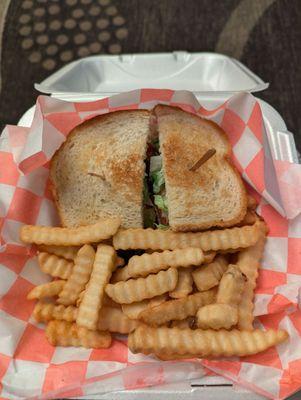 Tuna sandwich and fries - very good for a gas station/convenience store!!